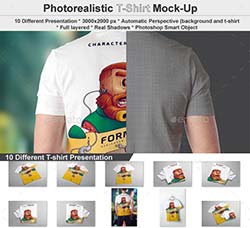 男款T恤图案展示模型：T-Shirt Mock-up